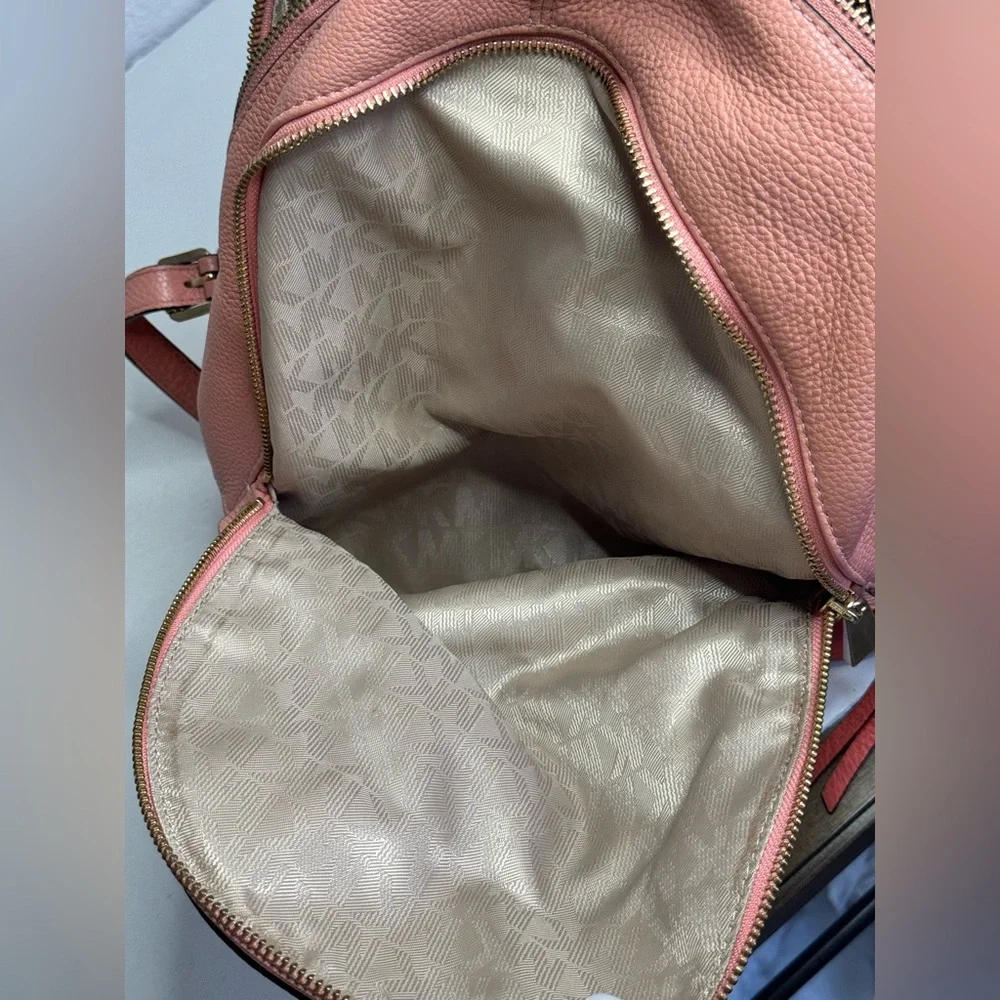 Michael Kors Adina Leather Backpack Grapefruit Color
